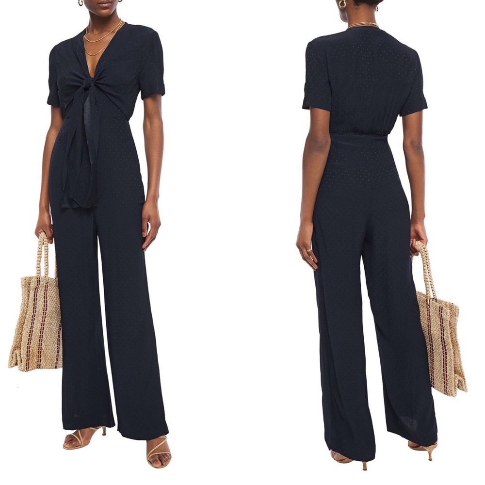 NWT Sandro Duckie Navy Jumpsuit